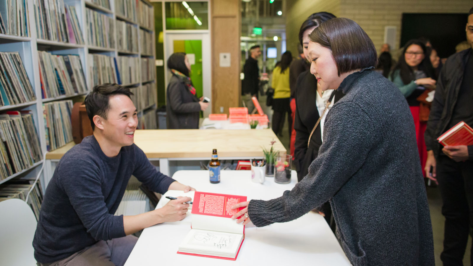 Bookworm Live featuring author Charles Yu at KCRW HQ. Photo by Gina Clyne.